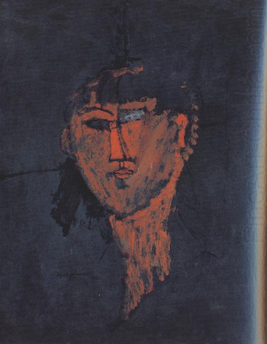 Head of a young Woman (mk39), Amedeo Modigliani